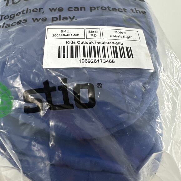 Stio Kids' Cobalt Night Outlook Insulated Mittens Size M - Picture 2 of 8